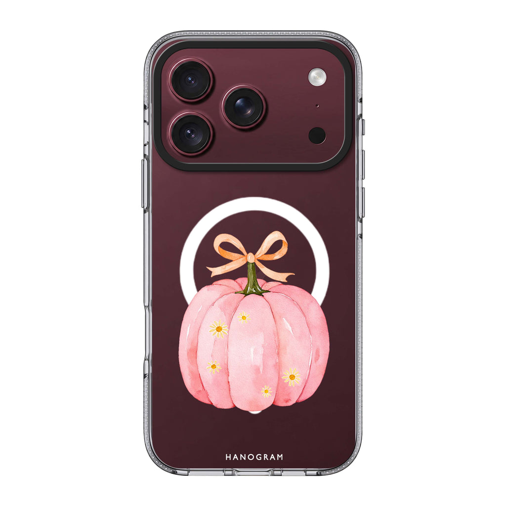 The Ribboned Pink Pumpkin 水晶透明保護殼