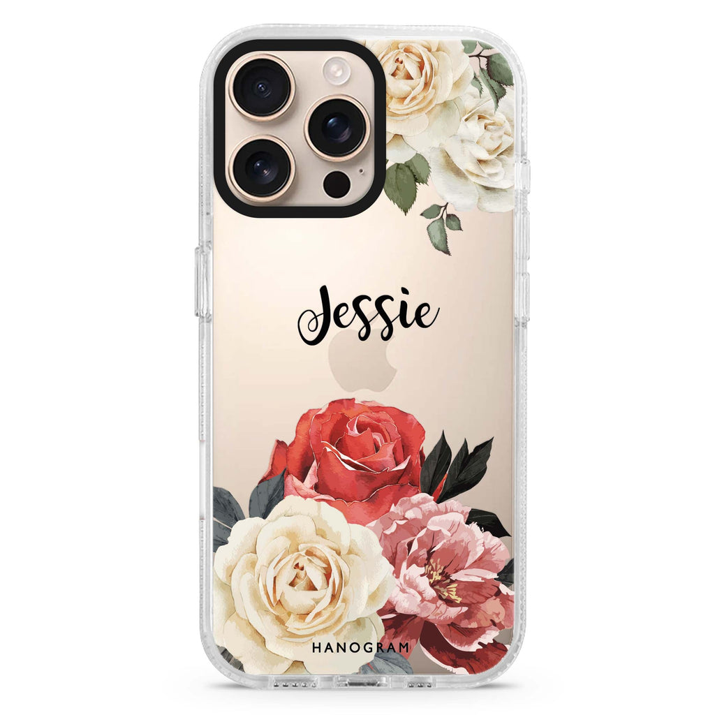Vintage Floral iPhone 16 Pro & 16 Pro Max Case - Personalized and Stylish Protection