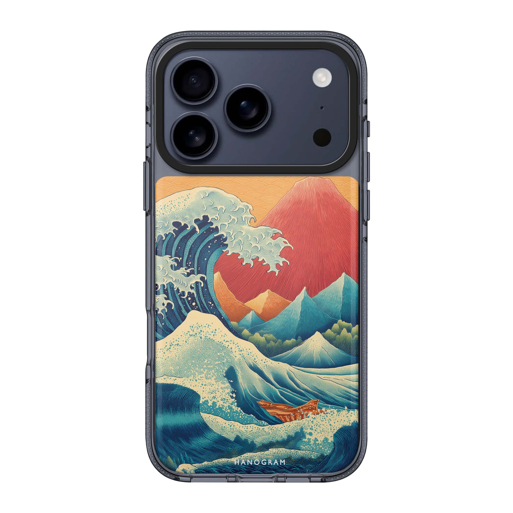 Rising Waves iPhone 17 Pro Max MagSafe 水晶透明保護殼 海浪圖案設計 圖1