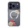 Vintage Floral iPhone 17 Pro Max MagSafe 水晶透明保護殼 花卉圖案設計 可自訂名字及字色 圖1