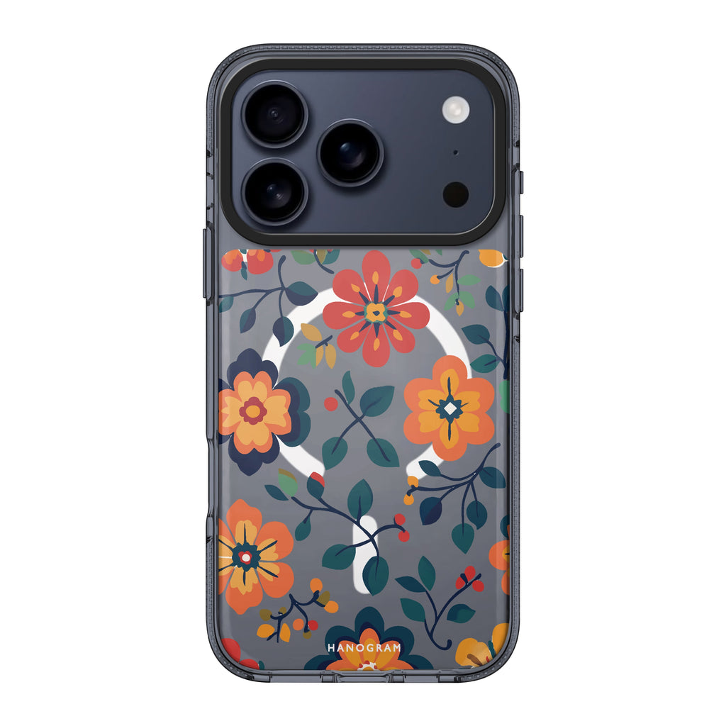 Petal Pop 款式 2 iPhone 17 Pro Max MagSafe 水晶透明保護殼 花卉圖案設計 圖1