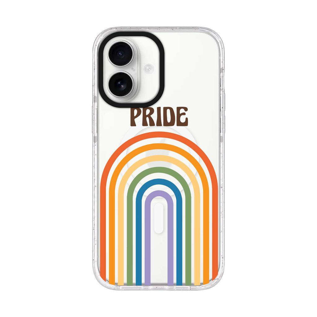 Rainbow Pride iPhone 17 水晶透明保護殼正面展示