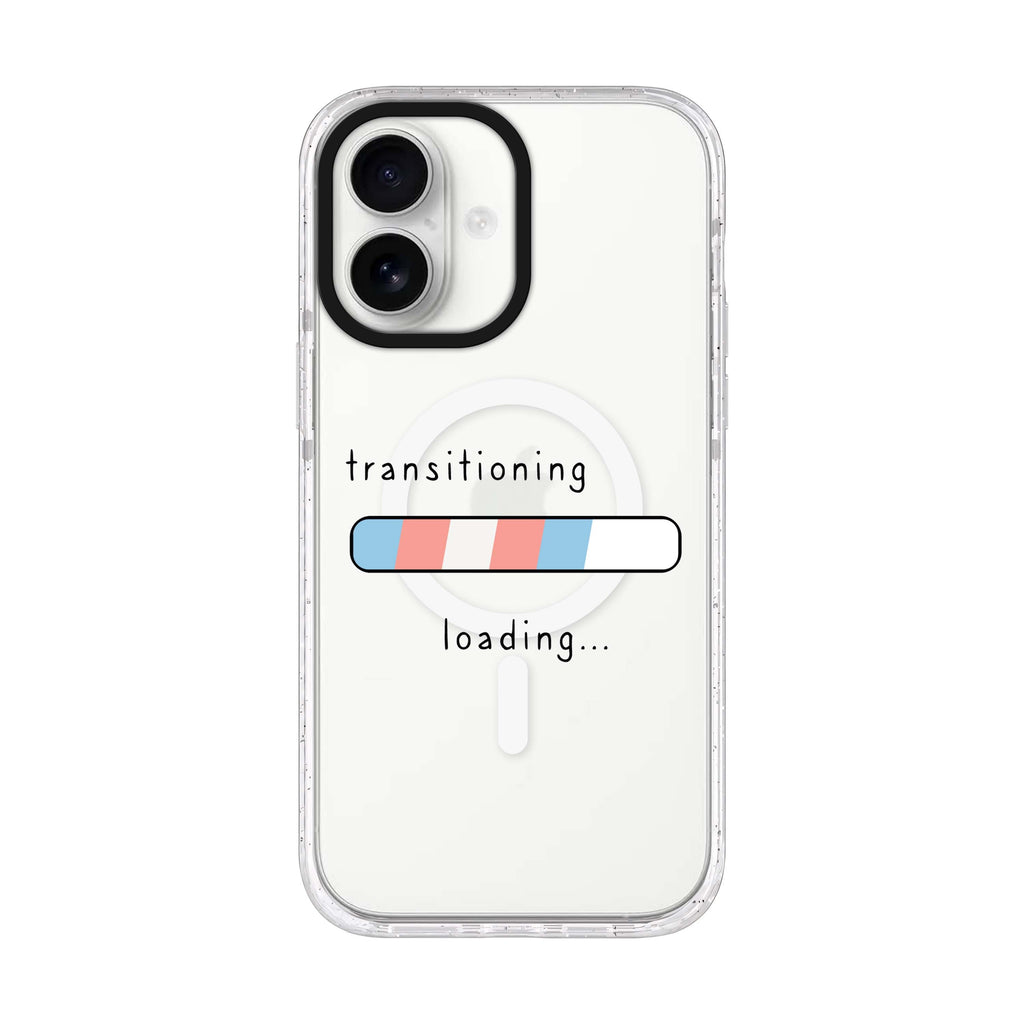 Transitioning iPhone 17 水晶透明保護殼正面展示
