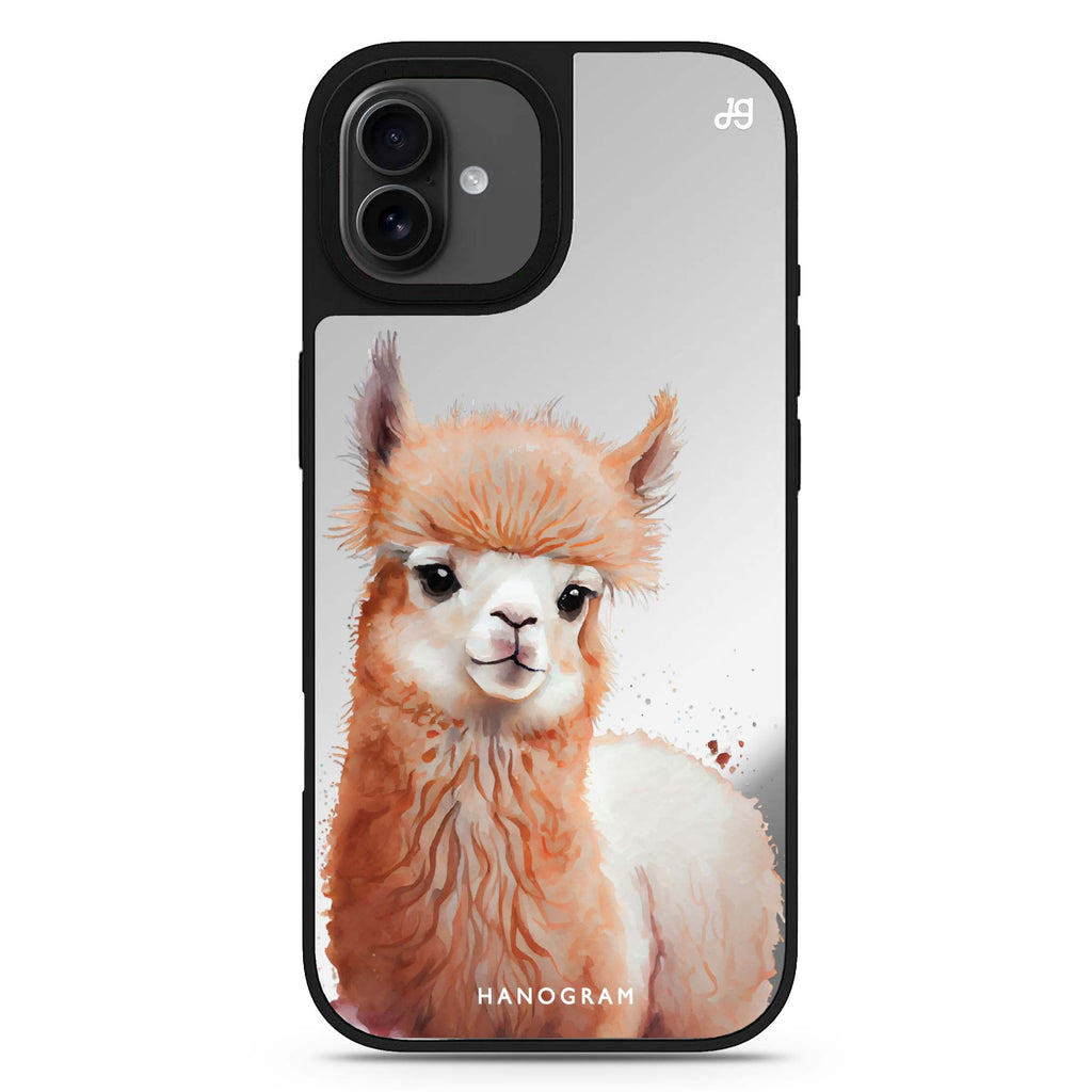 A Alpaca iPhone 17 可愛動物鏡面手機殼 主圖設計