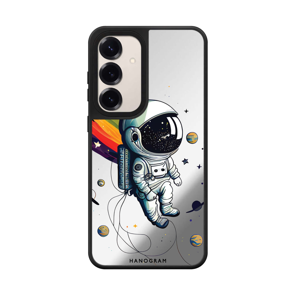 Astronaut in rainbow 鏡面手機殼