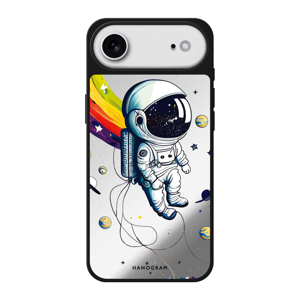 Astronaut in rainbow 鏡面手機殼