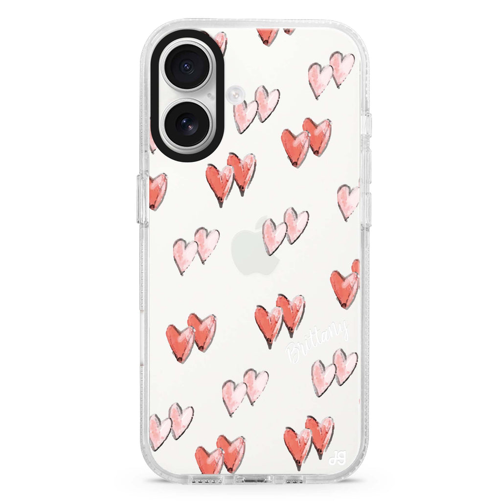 Double Heart 水晶透明保護殼
