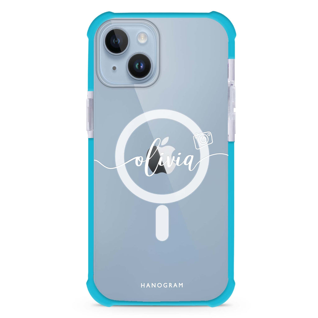 Camera & Handwritten iPhone 15 Plus Magsafe 兼容超強防摔保護殼