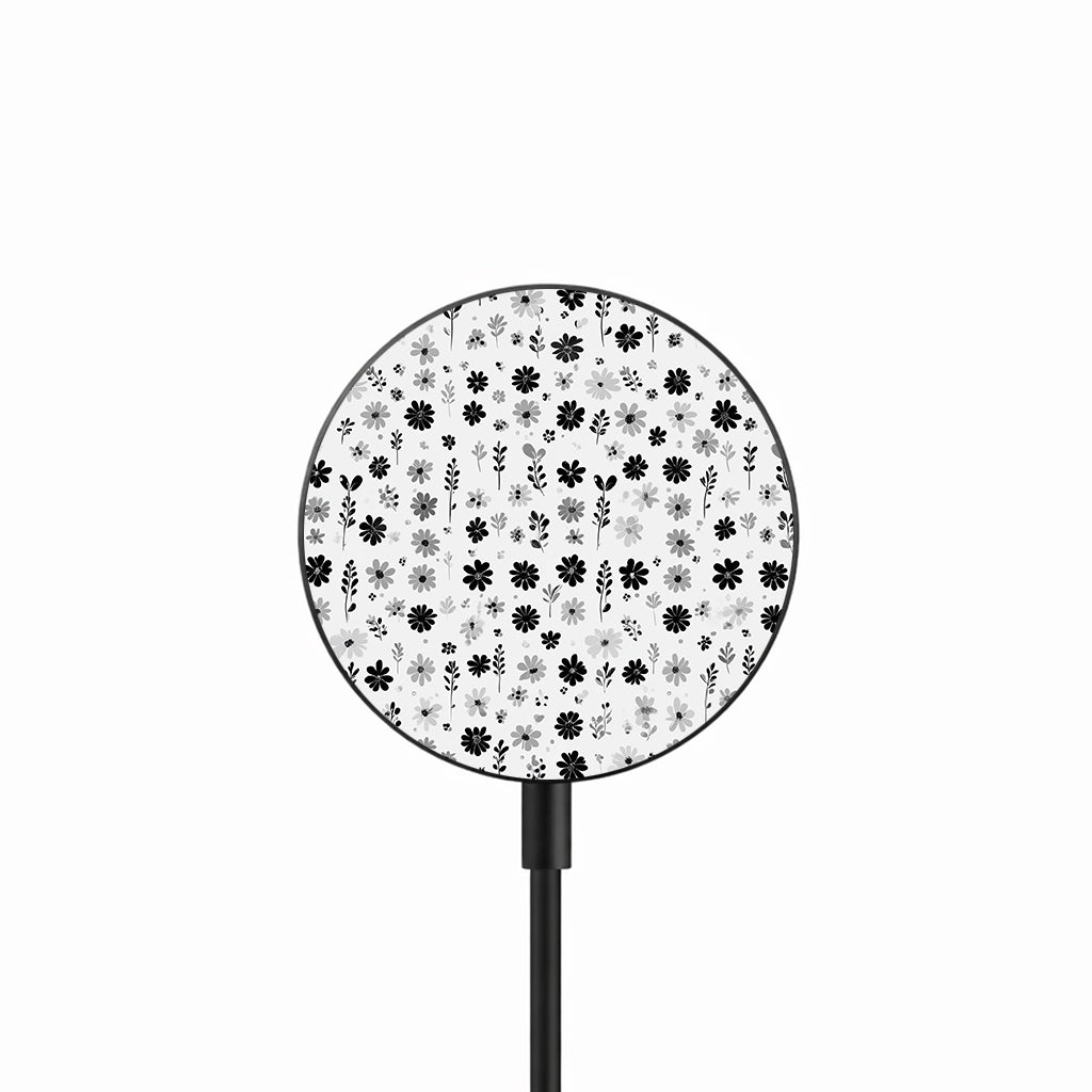 Monochrome Floral Mix 25W 磁吸無線充電器