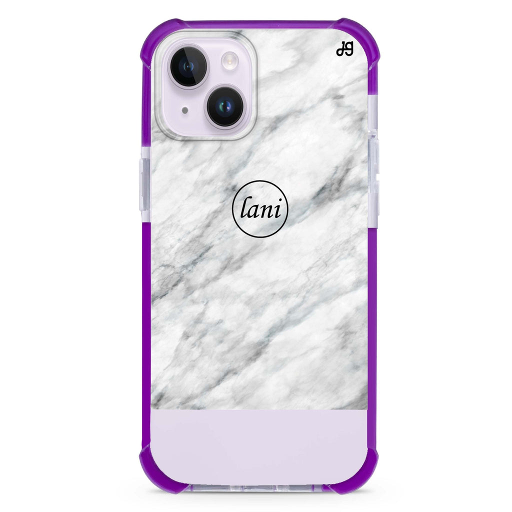 White Marble Transparent 超強防摔保護殼