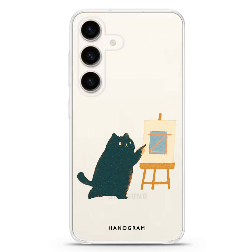 Meowsterpiece Samsung Galaxy S26/S25/S24 水晶透明保護殼正面展示