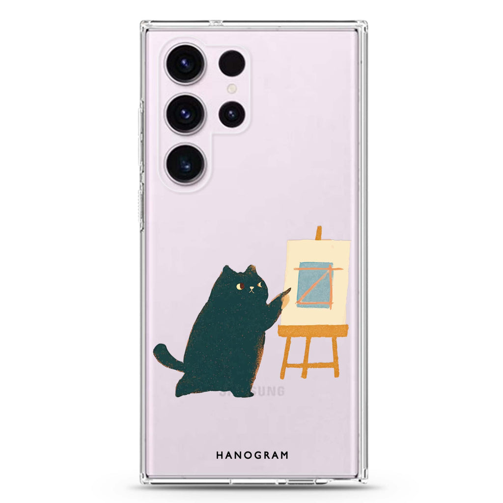 Meowsterpiece Samsung Galaxy Ultra 透明保護殼，適用 S26/S25/S24/S23 Ultra，圖1