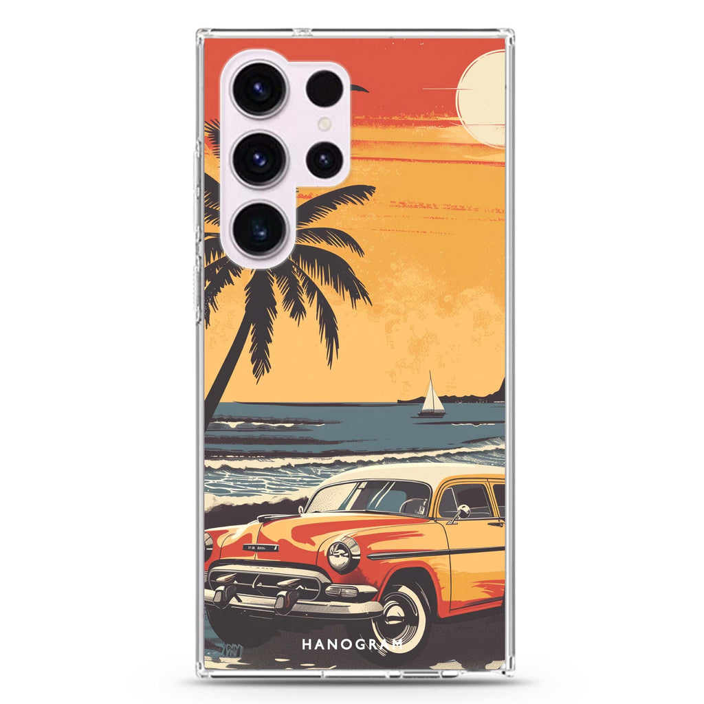 Ocean Waves Samsung Galaxy Ultra 透明保護殼，適用 S26/S25/S24/S23 Ultra，圖1