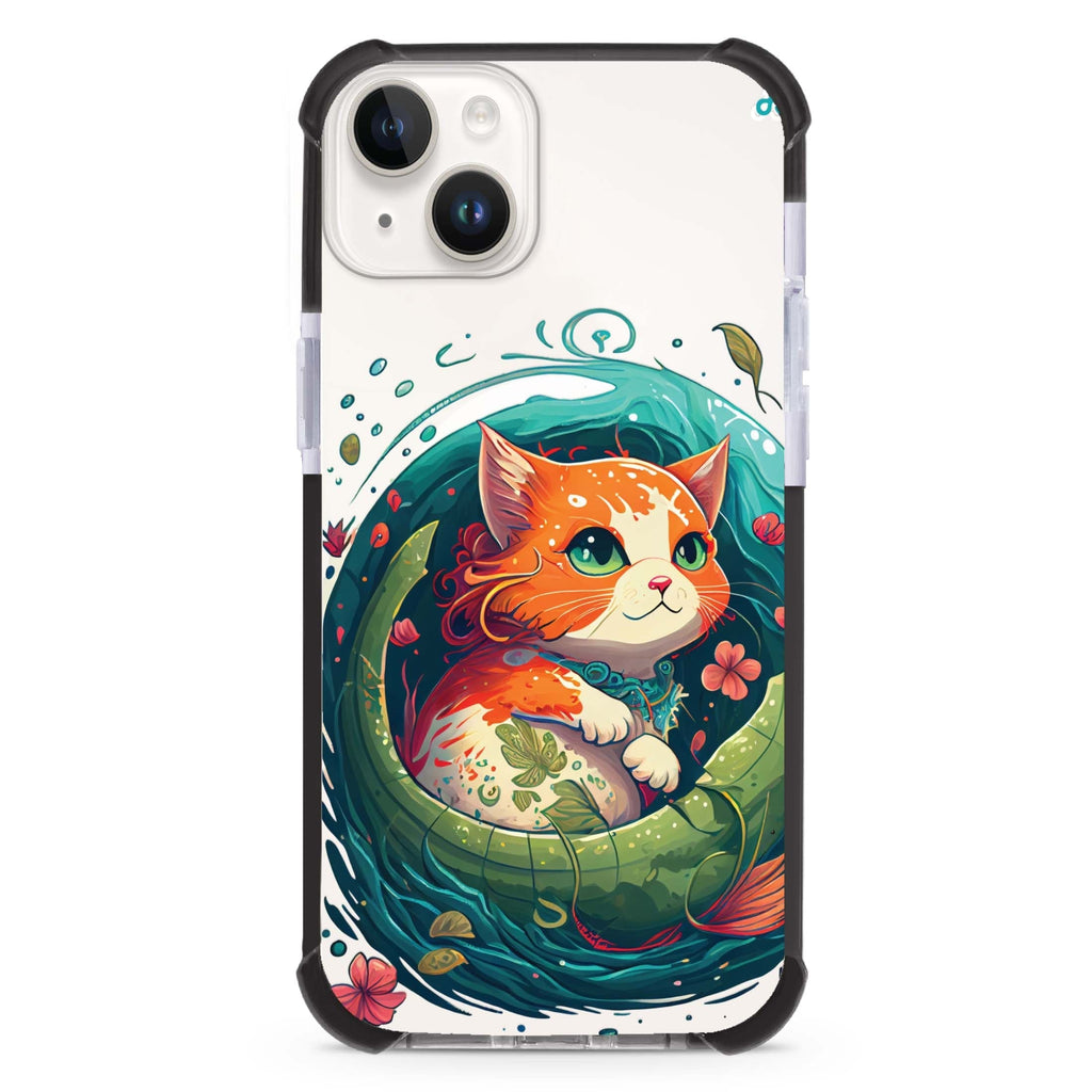 Mermaid Cat iPhone 15 Plus Magsafe 兼容超強防摔保護殼
