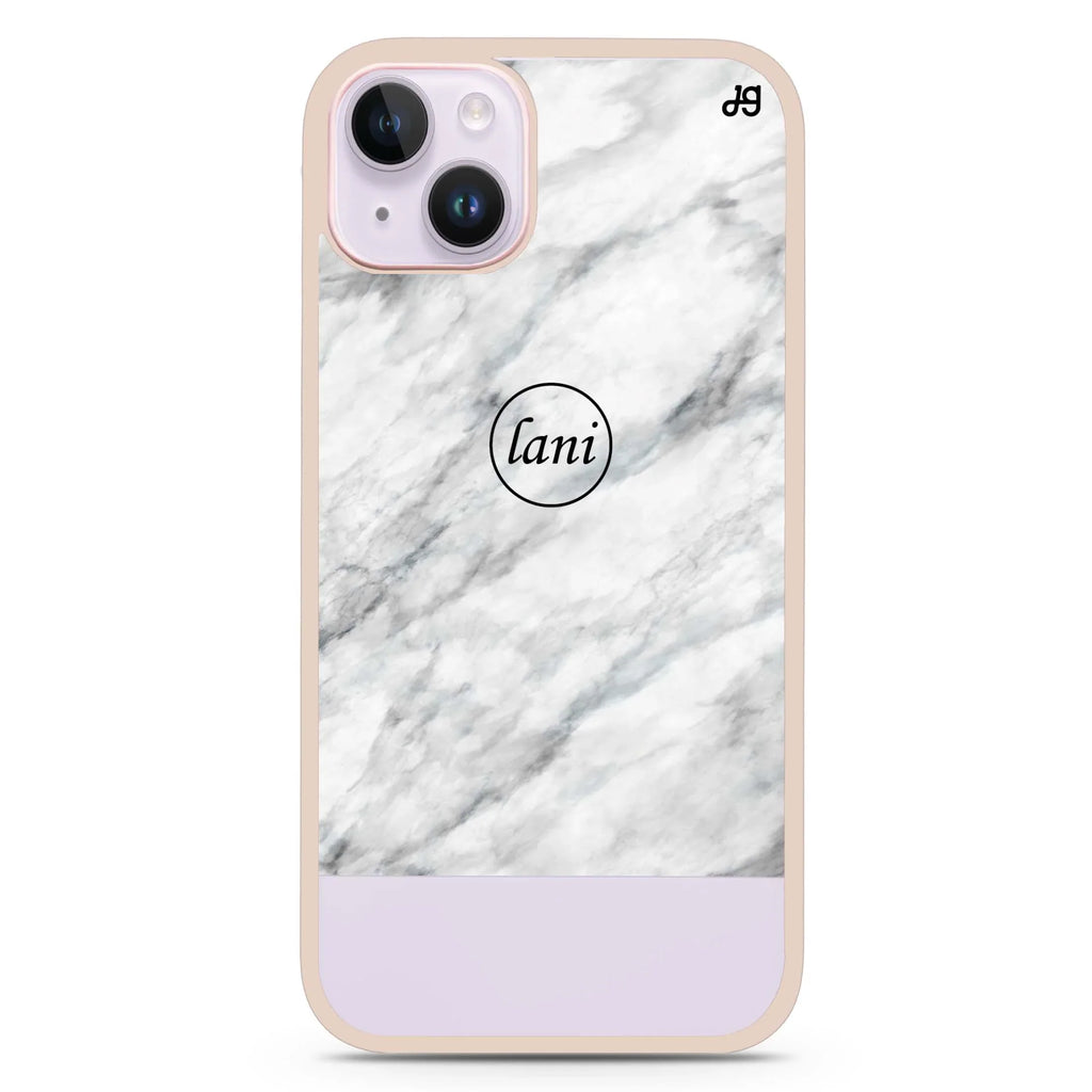 White Marble Transparent iPhone 15 Plus 防衝擊保護殼