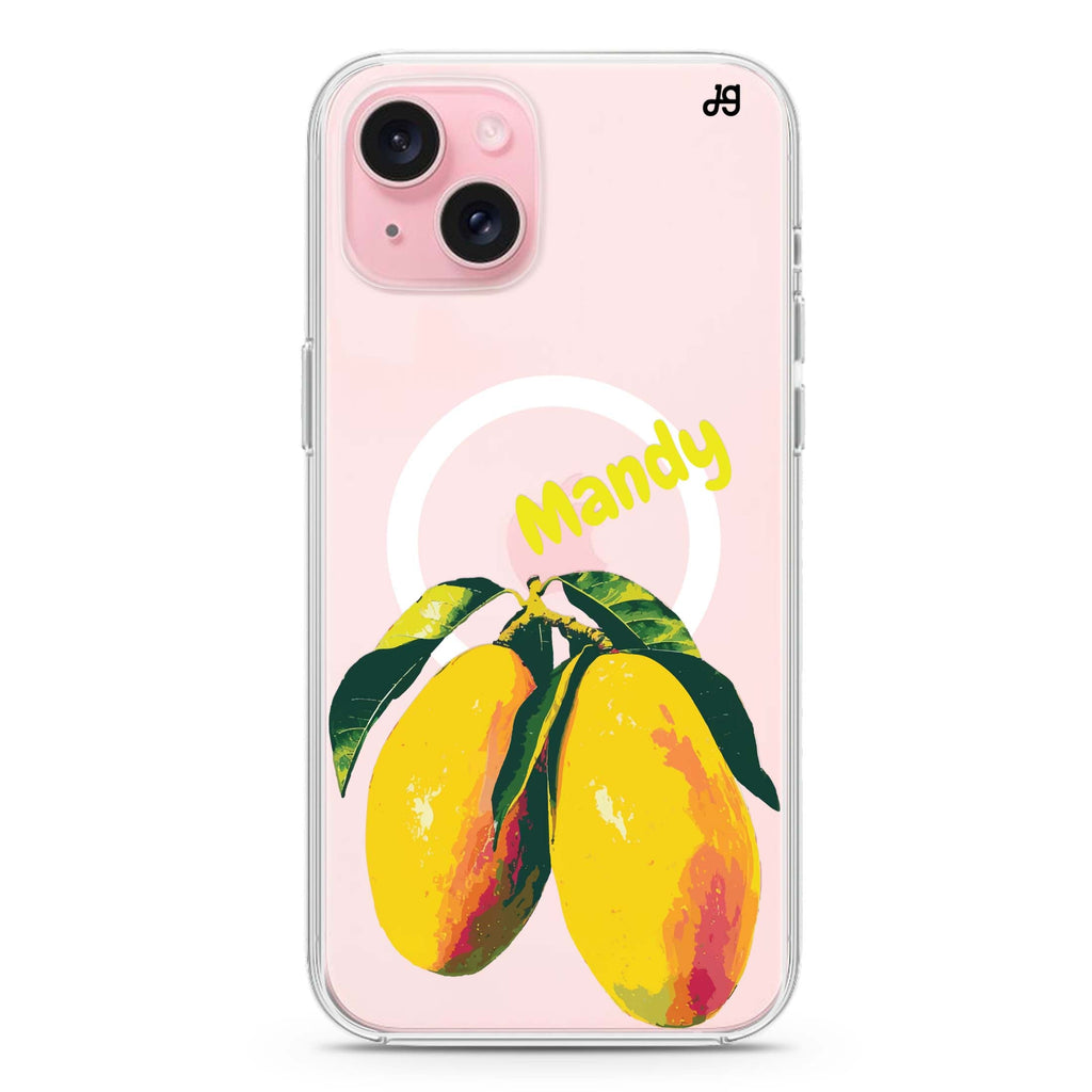 Mango Majesty iPhone 15 Plus Magsafe 兼容水晶透明保護殼