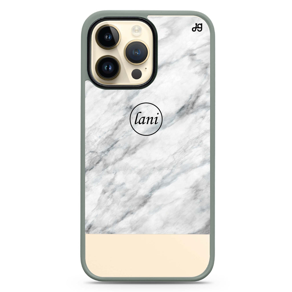 White Marble Transparent 防衝擊保護殼