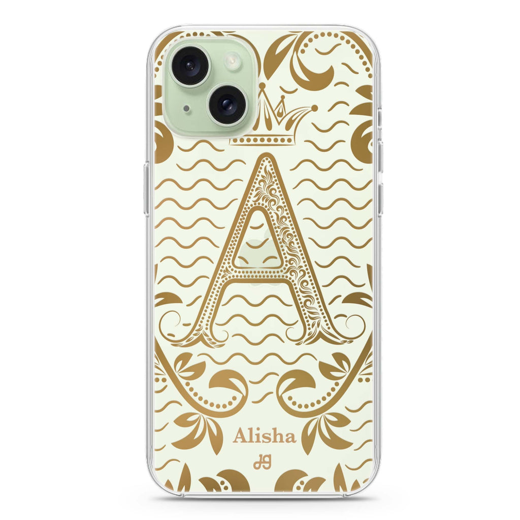 Royal Vintage Monogram iPhone 15 水晶透明保護殼