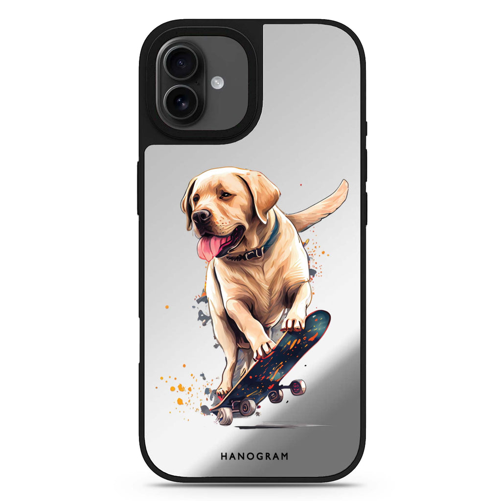 Dog on skateboard iPhone 17 狗狗鏡面手機殼 主圖設計