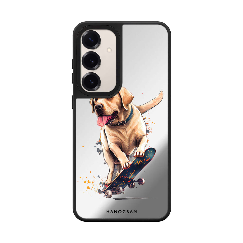 Dog on skateboard 鏡面手機殼