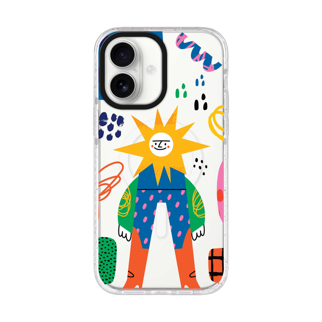 Abstract People iPhone 17 水晶透明保護殼正面展示