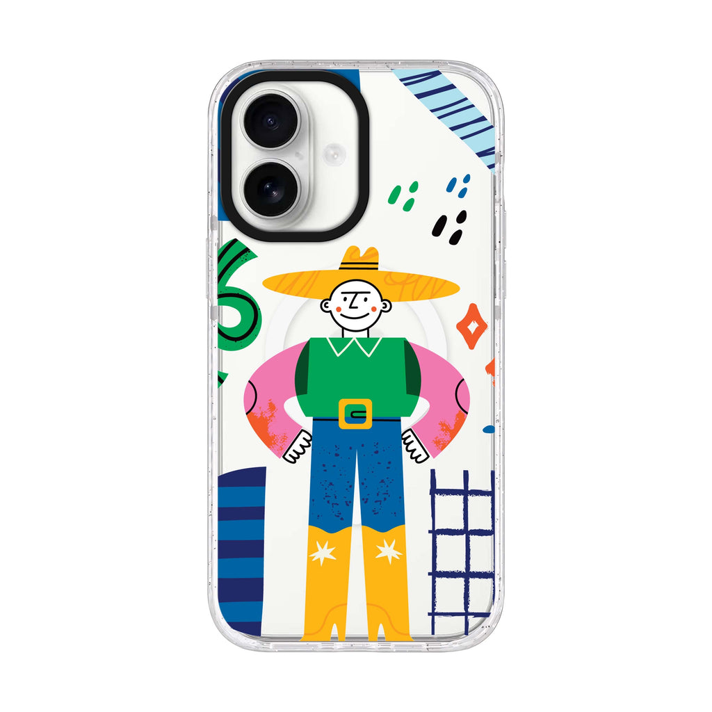 Abstract People iPhone 17 水晶透明保護殼正面展示
