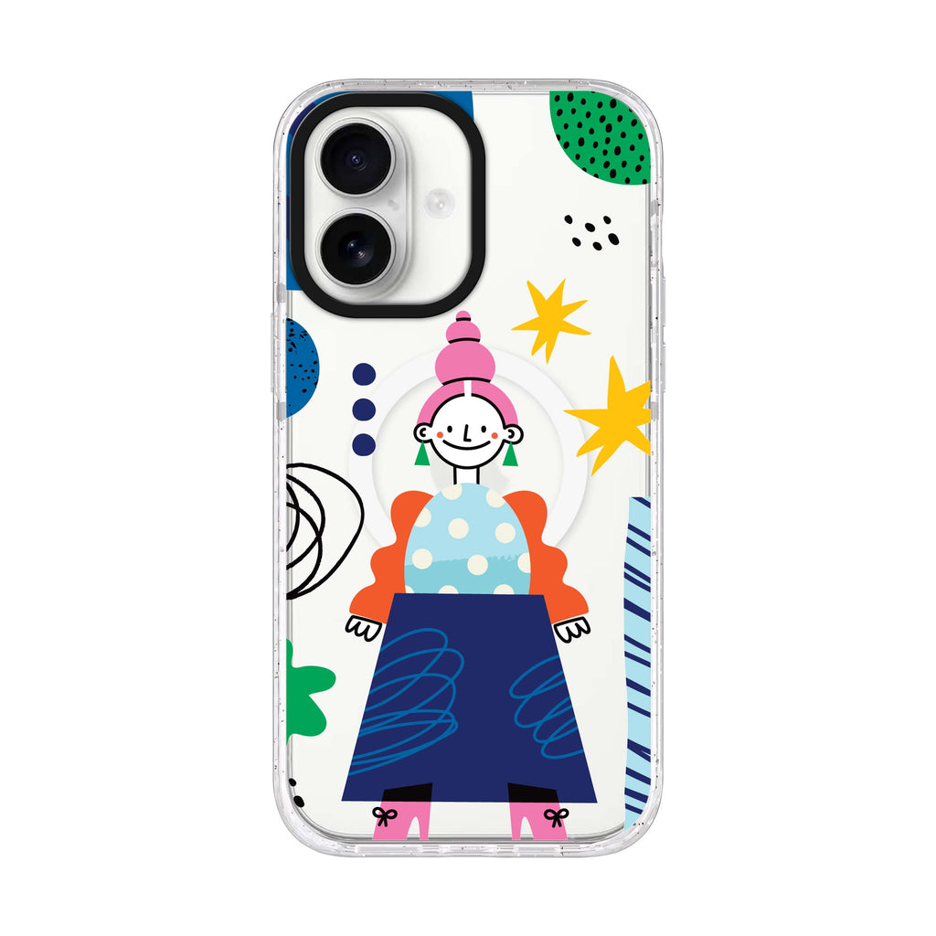 Abstract People iPhone 17 水晶透明保護殼正面展示