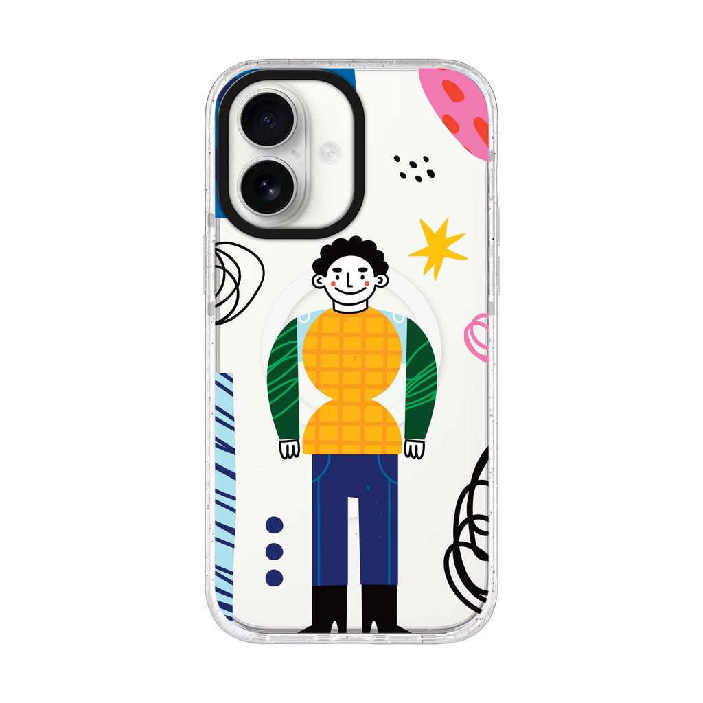 Abstract People iPhone 17 水晶透明保護殼正面展示