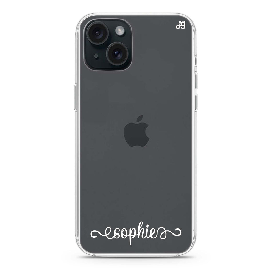Cursive Handwritten iPhone 15 plus 水晶透明保護殼
