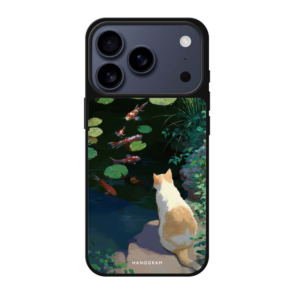 Koi & Cat 貓咪錦鯉 iPhone 17 Pro Max 鏡面手機殼主圖