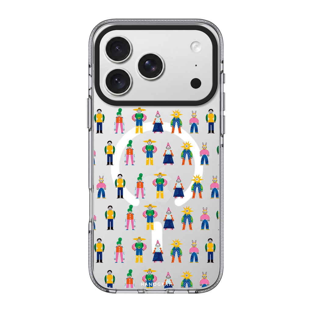 Abstract People Family 水晶透明保護殼