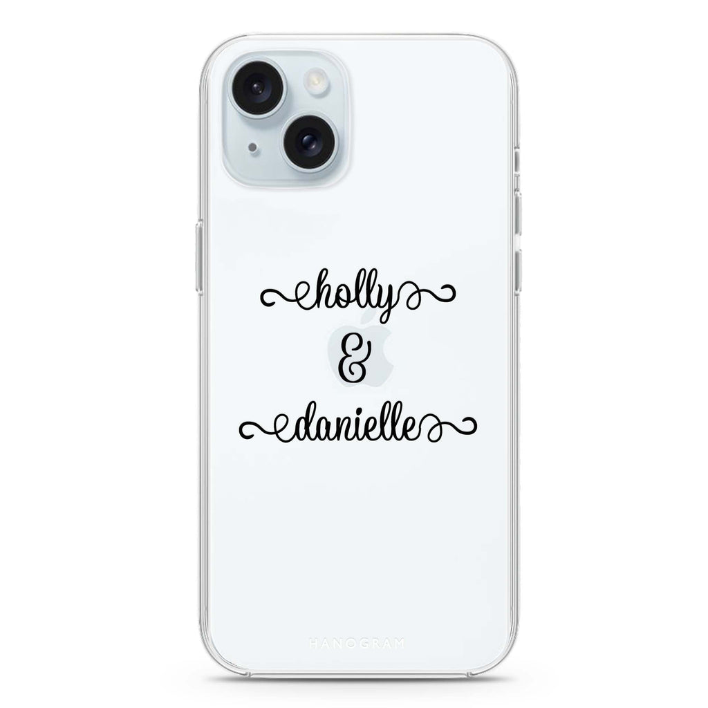 Our Cursive Handwritten iPhone 15 plus 水晶透明保護殼