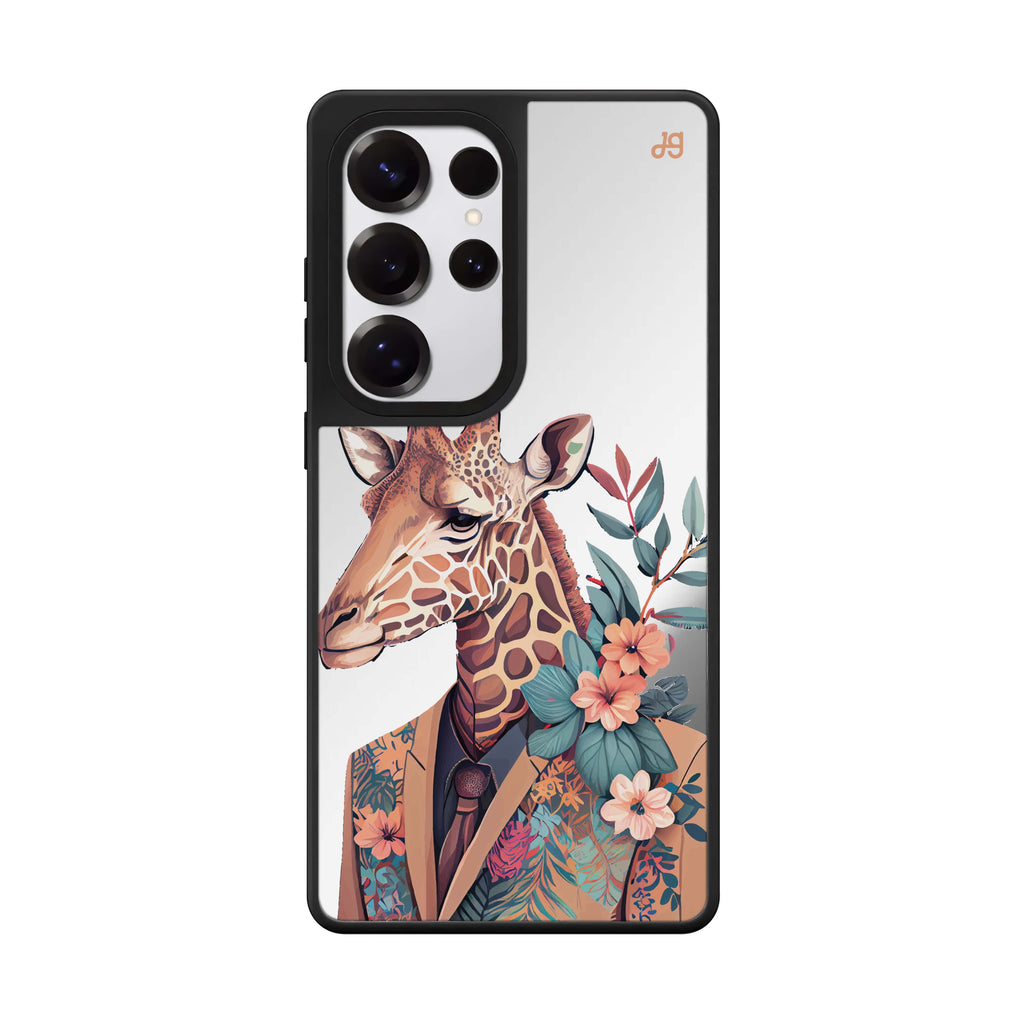 Giraffe & floral 鏡面手機殼
