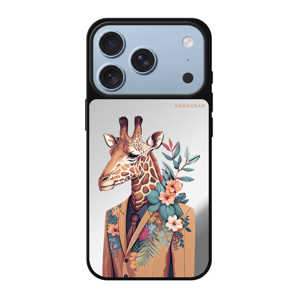Giraffe & floral 鏡面手機殼