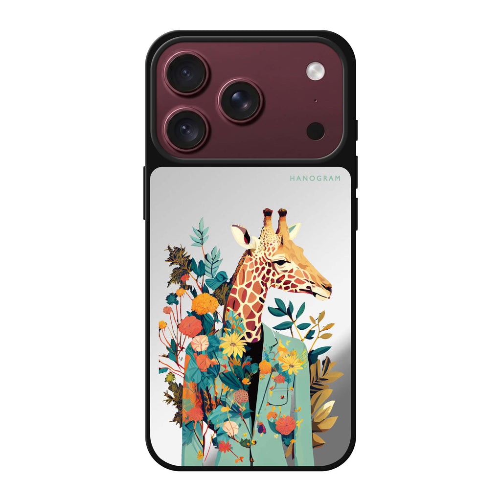 Giraffe & floral 鏡面手機殼