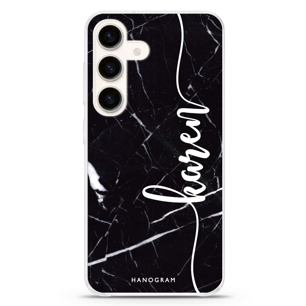 Marble Edition VIII Samsung Galaxy S26/S25/S24 可加名字水晶透明保護殼正面展示