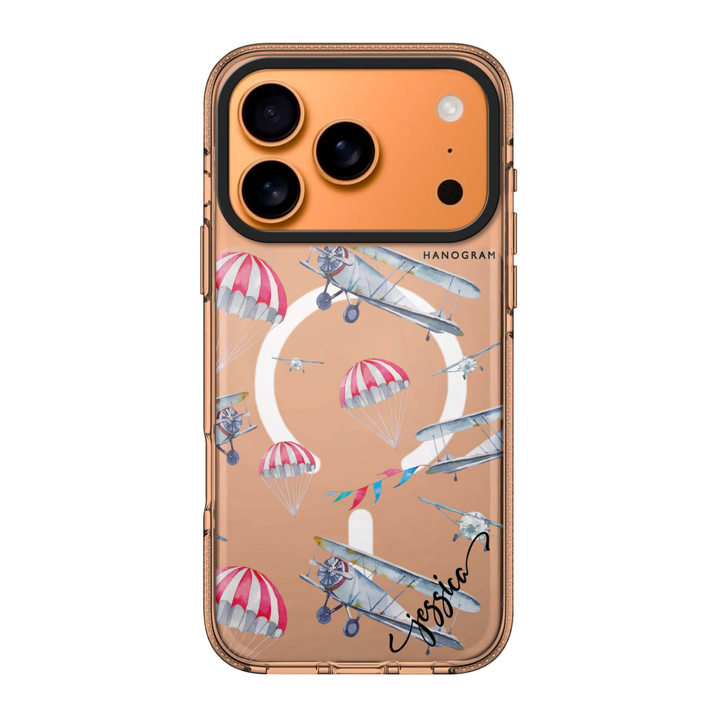 Propeller iPhone 17 Pro Max MagSafe 水晶透明保護殼 插畫圖案設計 可自訂名字 圖1