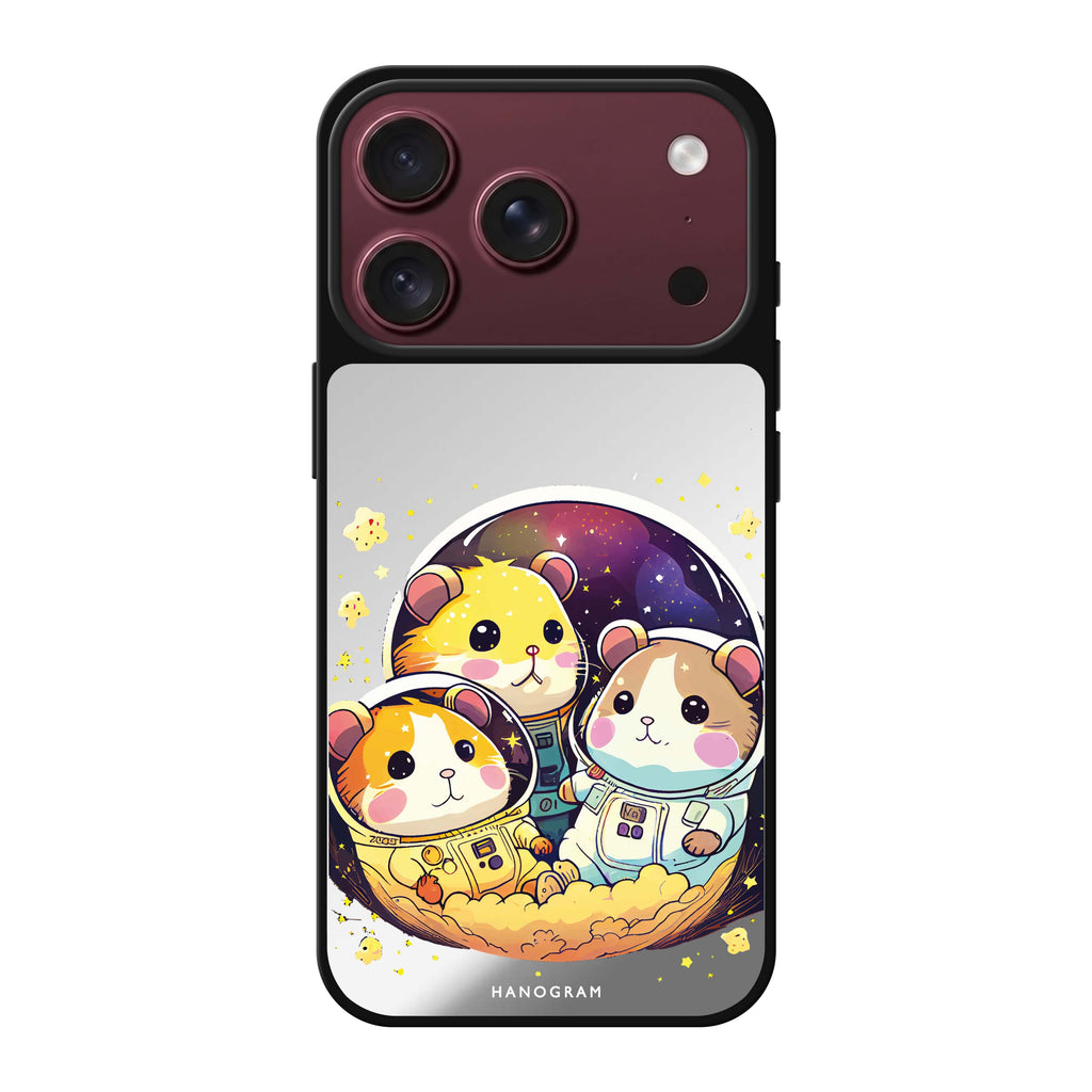 Cute space squirrels 鏡面手機殼