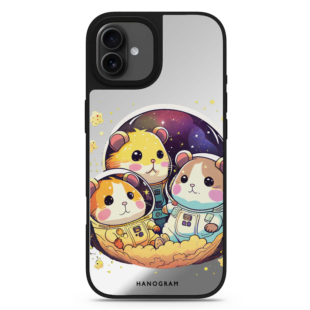 Cute space squirrels iPhone 17 星空鏡面手機殼 主圖設計