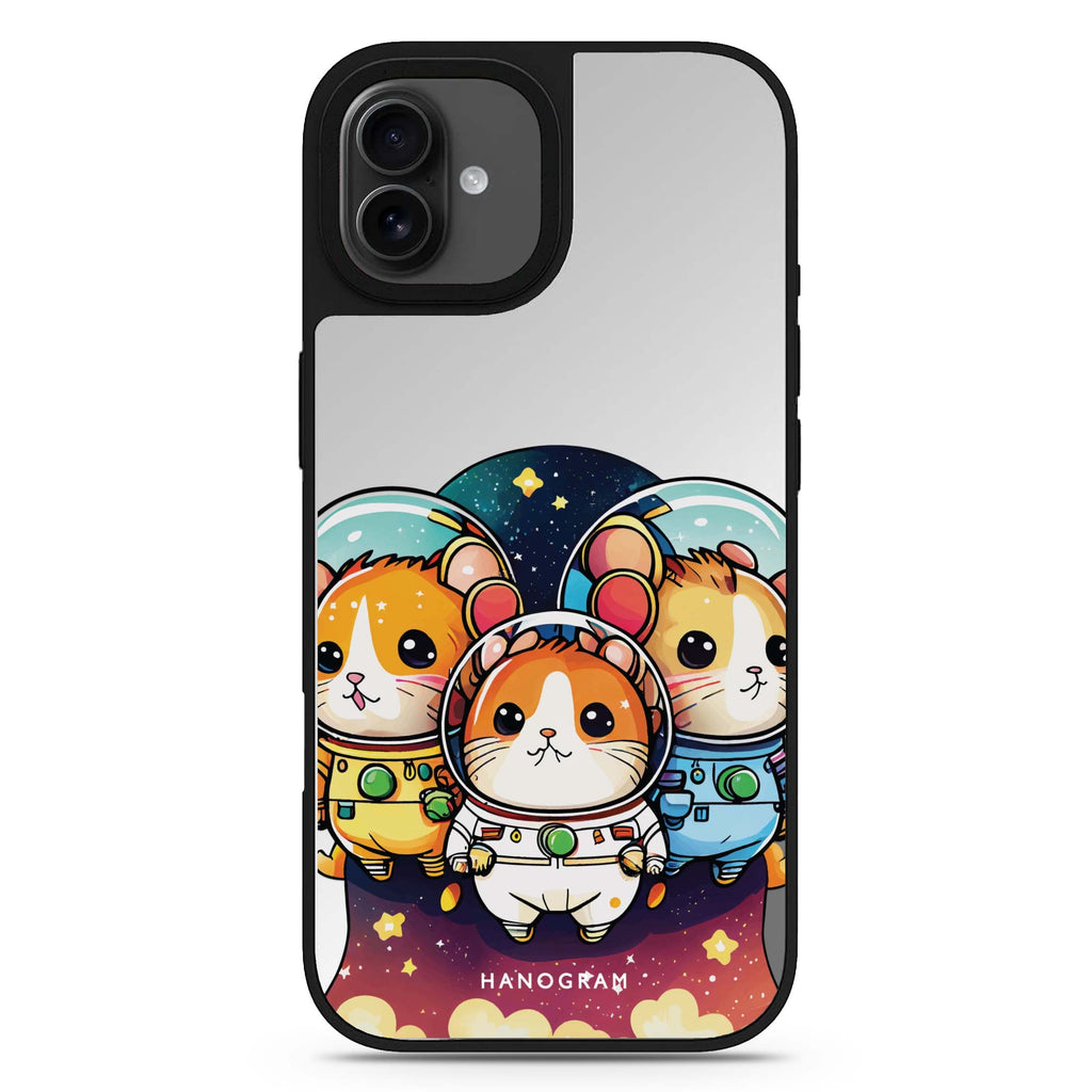 Space squirrels iPhone 17 星空鏡面手機殼 主圖設計