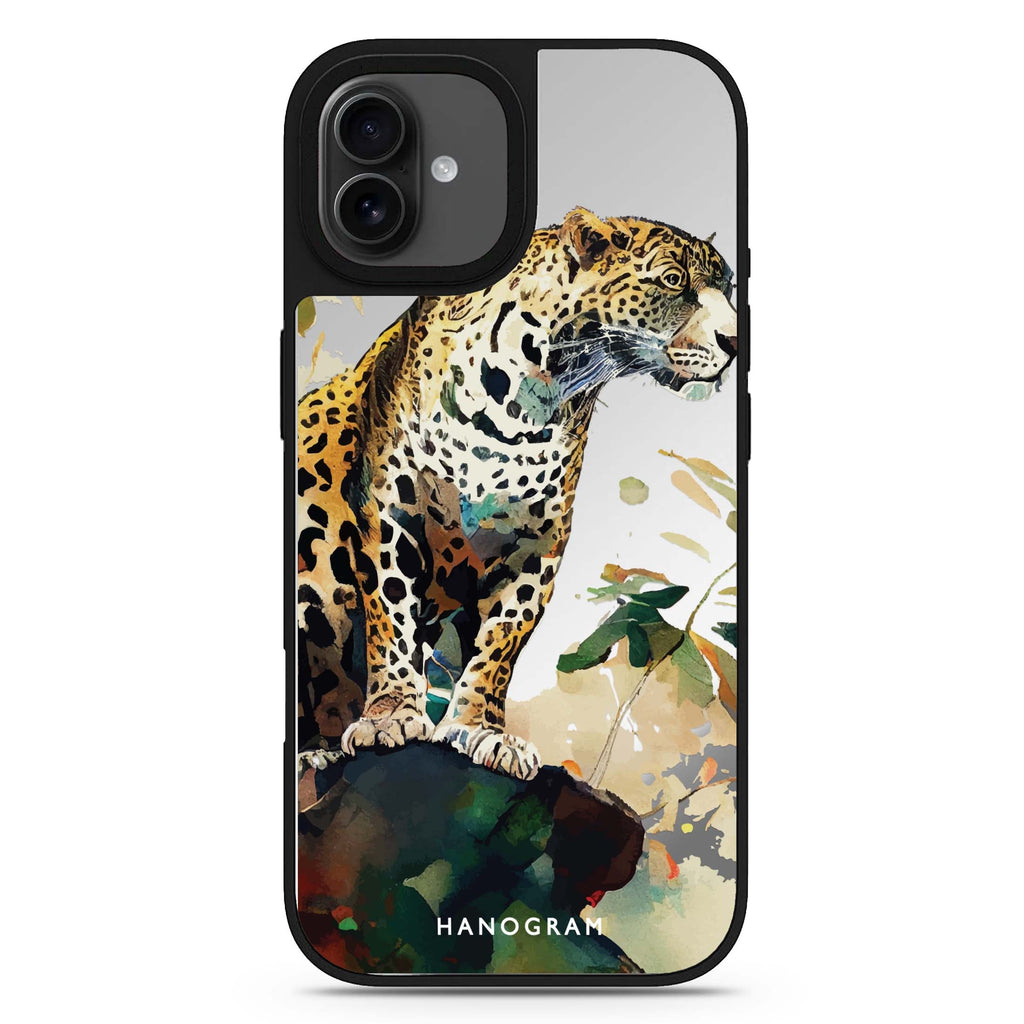 A leopard iPhone 17 動物紋鏡面手機殼 主圖設計