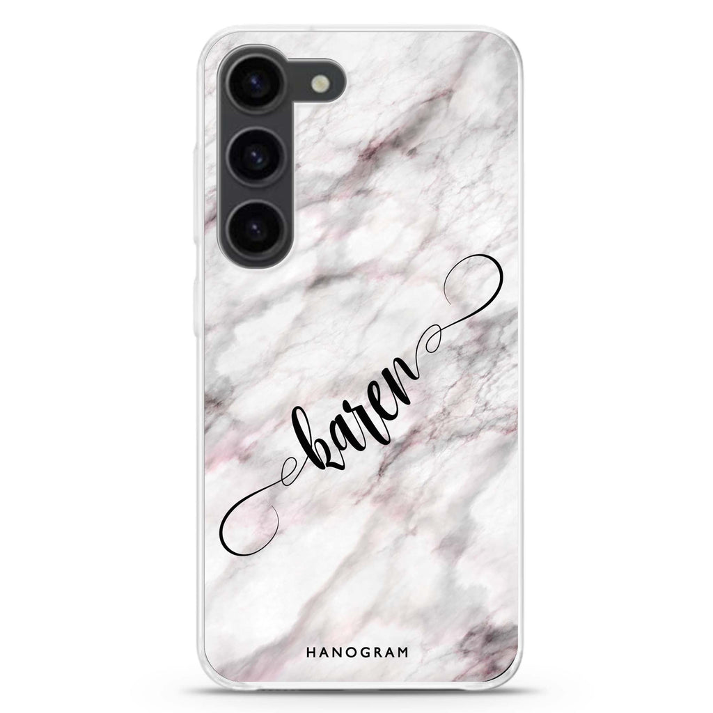 Cursive Name & Marble Samsung Galaxy 水晶透明保護殼
