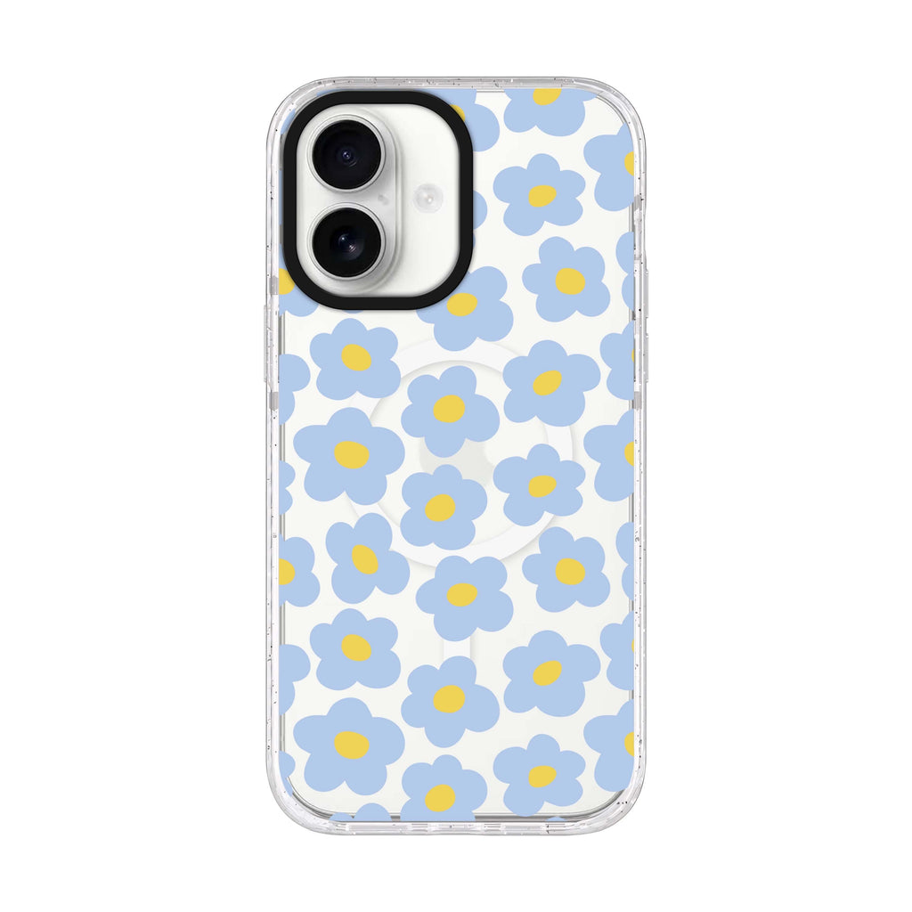 Flowers Pattern iPhone 17 水晶透明保護殼正面展示