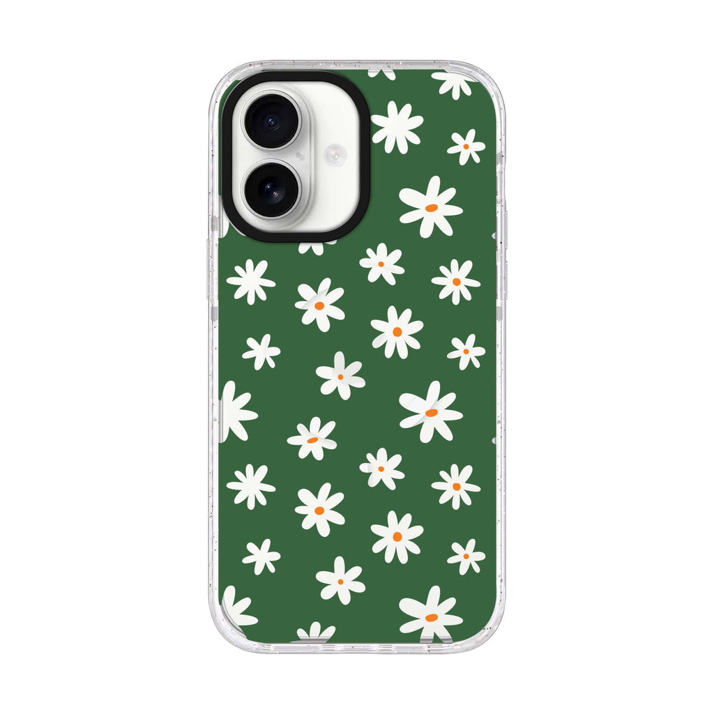 Flowers Pattern iPhone 17 水晶透明保護殼正面展示