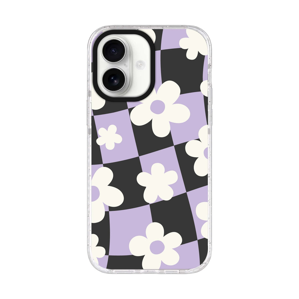 Flowers Pattern iPhone 17 水晶透明保護殼正面展示