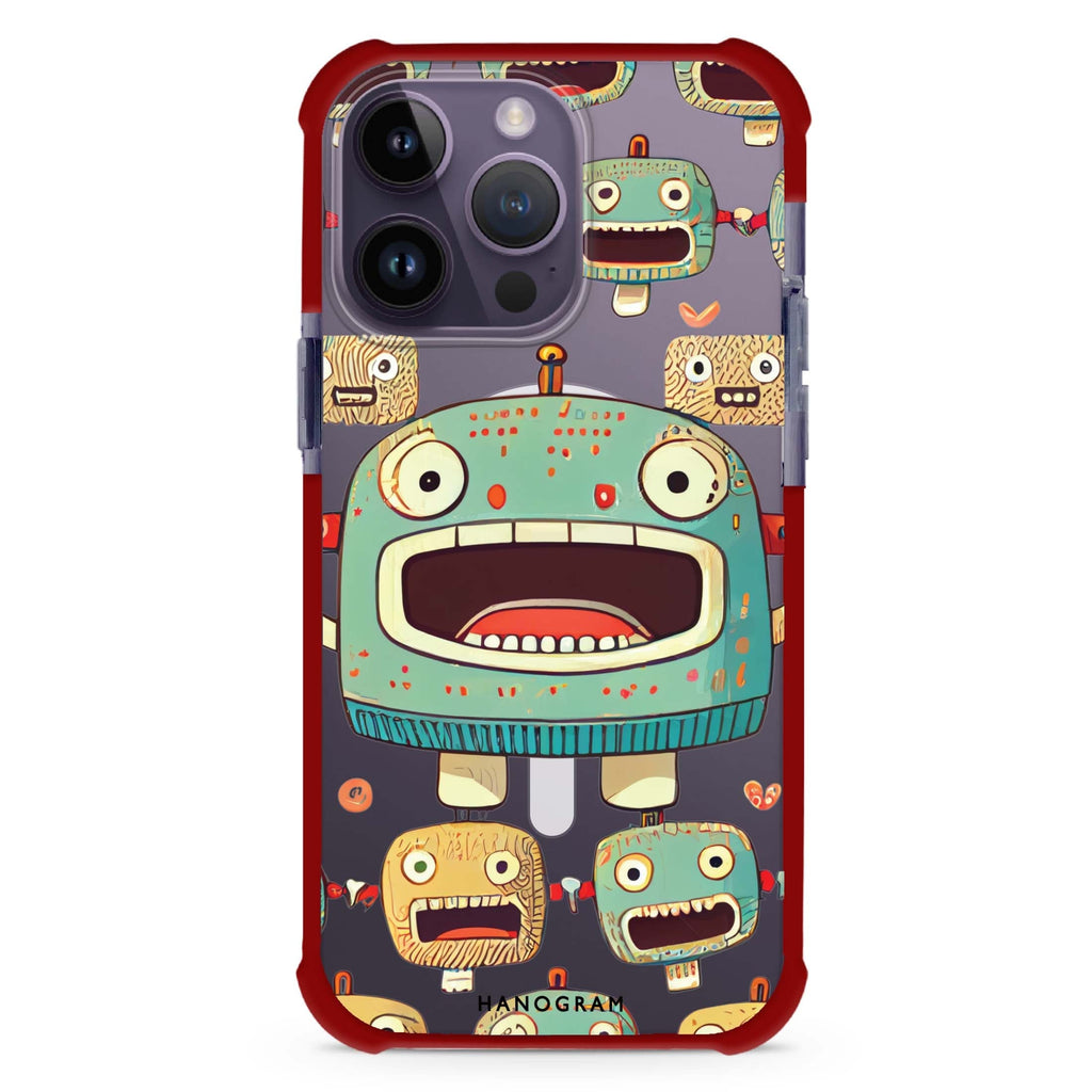 Cute robots iPhone Magsafe 兼容超強防摔保護殼
