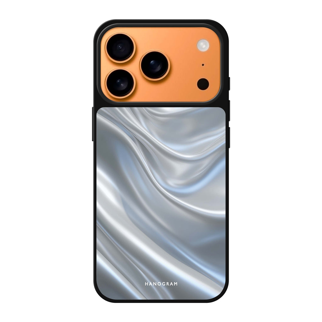 Silver Silk 銀色圖案 iPhone 17 Pro Max 鏡面手機殼主圖