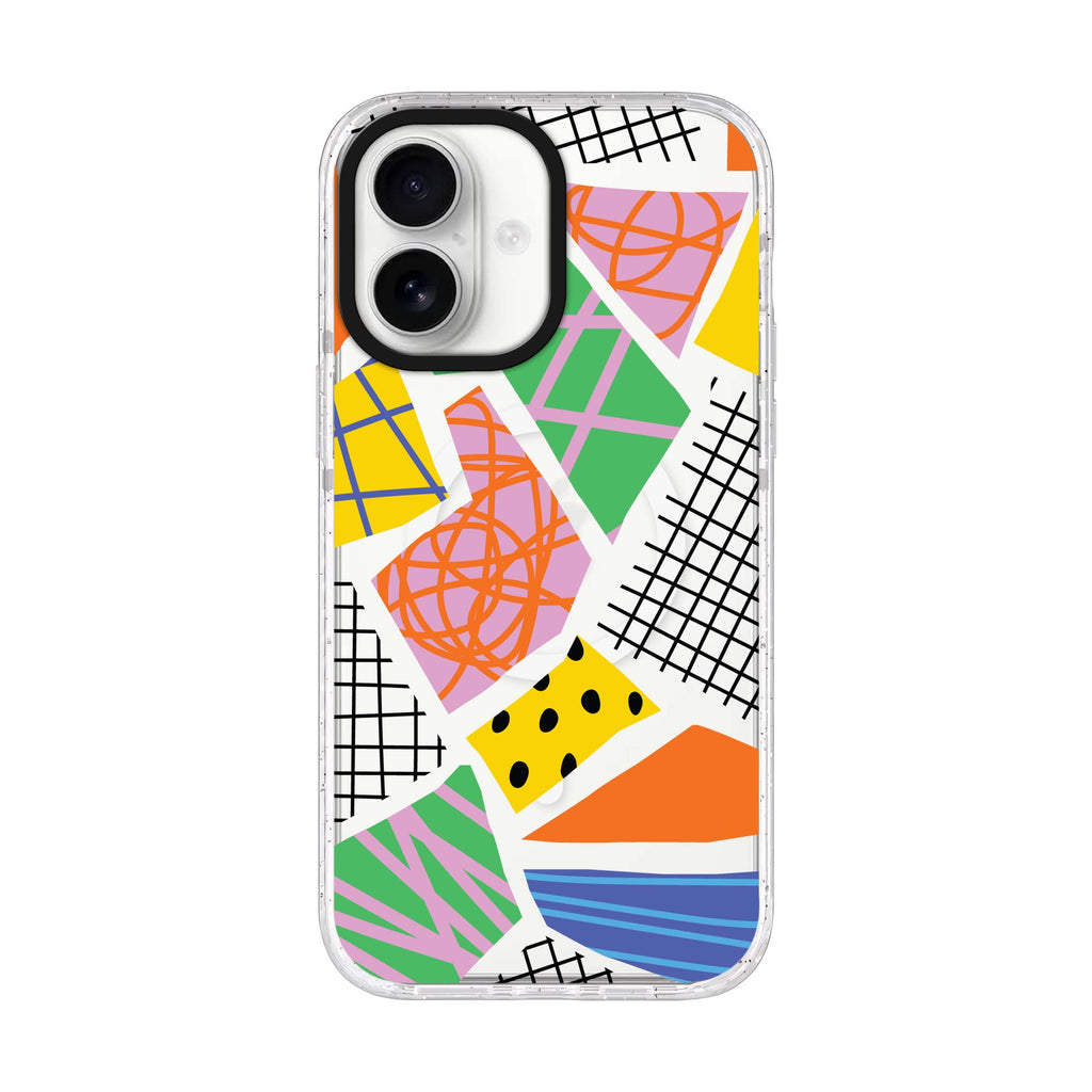 Flowers Pattern iPhone 17 水晶透明保護殼正面展示