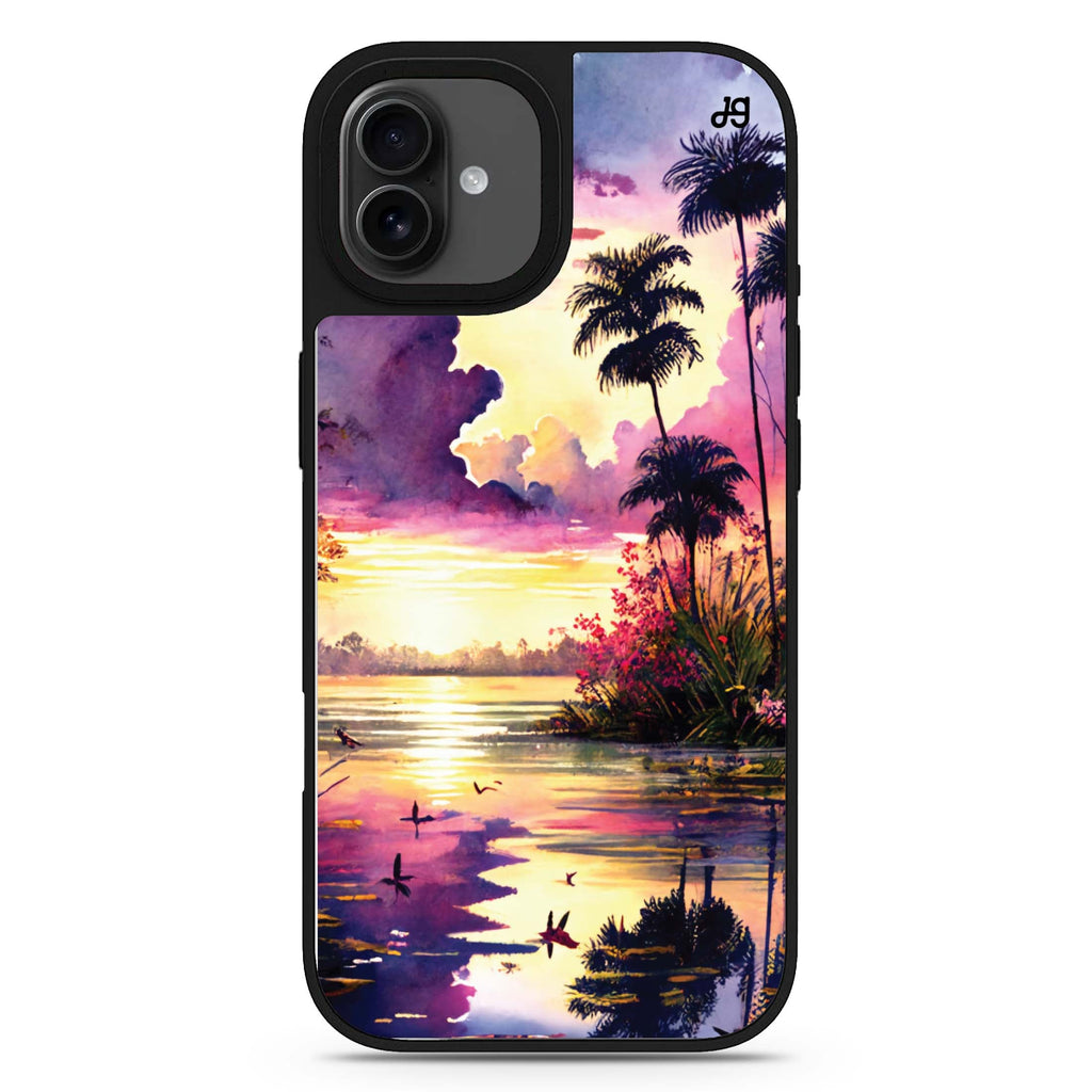 Tropical rainforest iPhone 17 夏日海灘鏡面手機殼 主圖設計