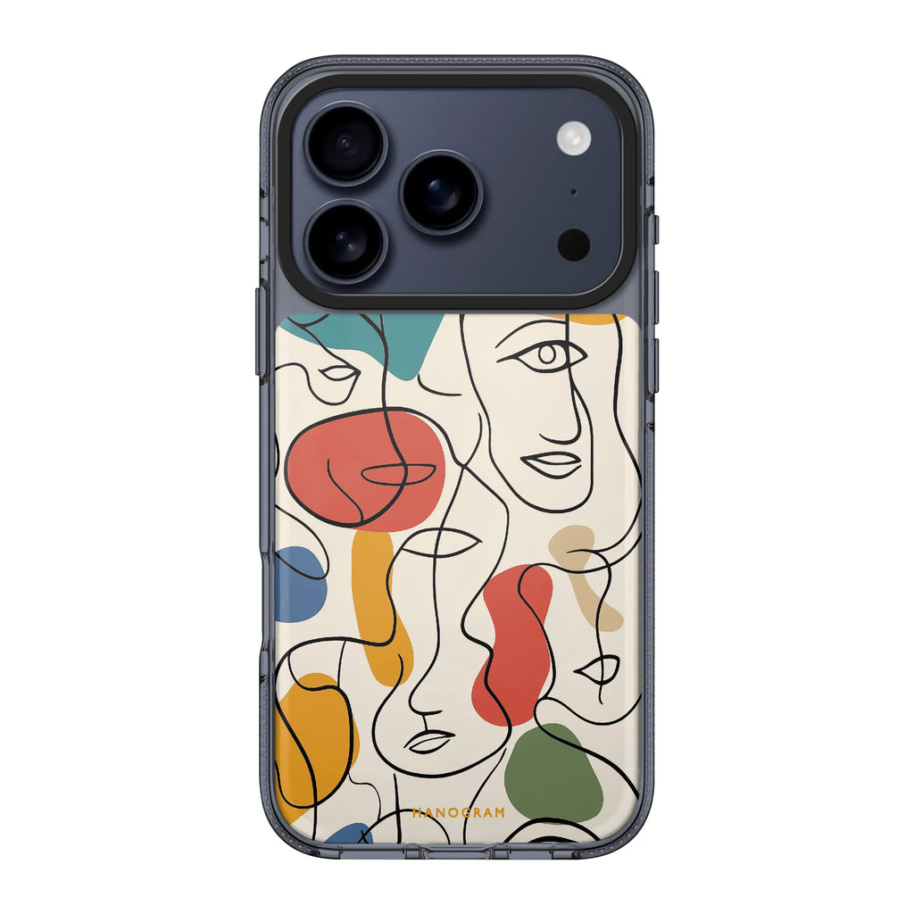 Faces of Joy iPhone 17 Pro Max MagSafe 水晶透明保護殼 插畫圖案設計 圖1